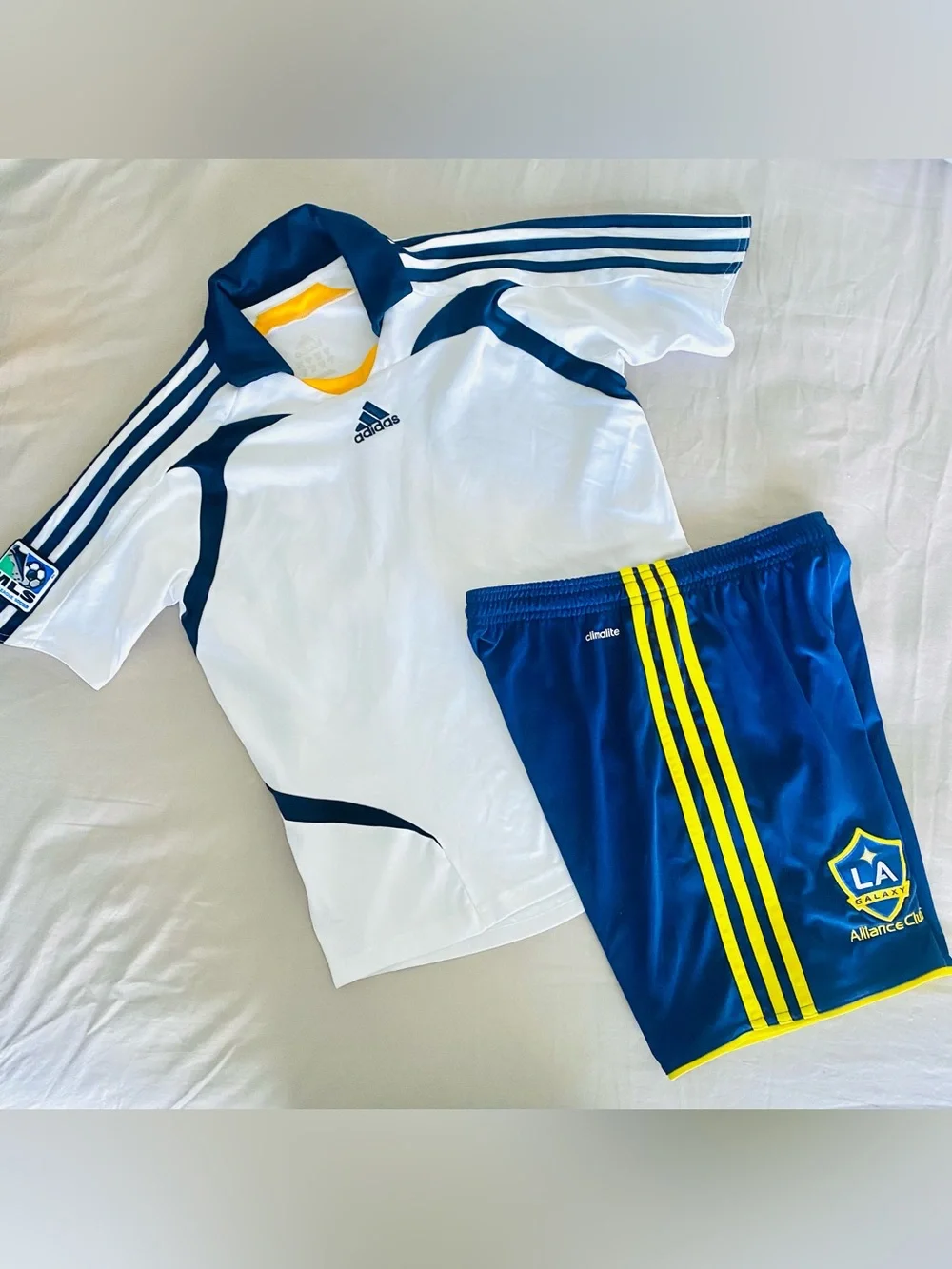 ⚽️Adidas BOYS “L.A Galaxy”  “23” Soccer Jersey set SZ L